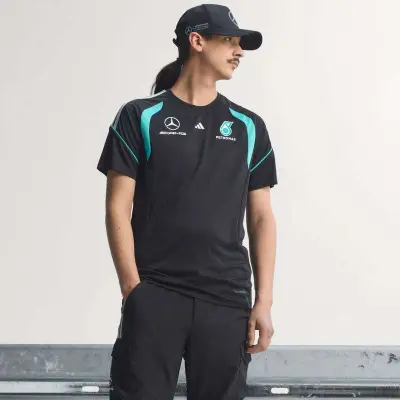 CAMISETA ADIDAS MERCEDES - AMG PETRONAS F1 TEAM MECHANICS - Preto/verde
