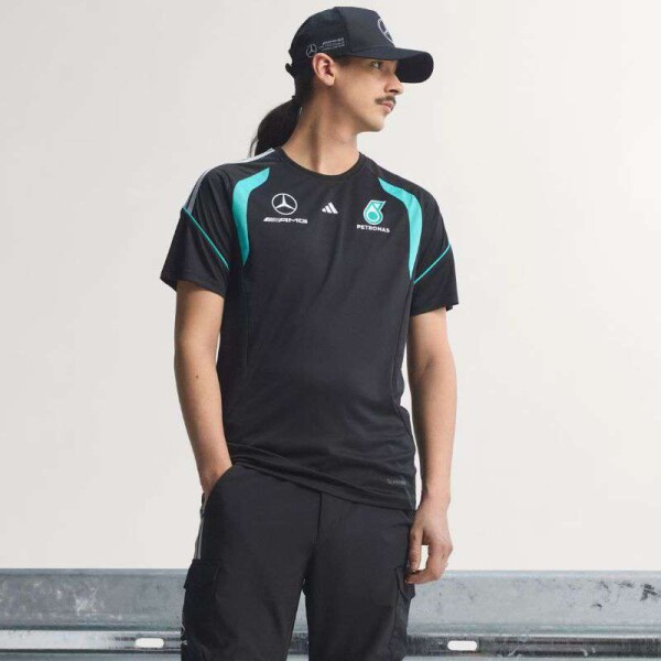 CAMISETA ADIDAS MERCEDES - AMG PETRONAS F1 TEAM MECHANICS - Preto/verde