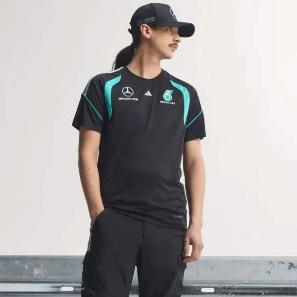 CAMISETA ADIDAS MERCEDES - AMG PETRONAS F1 TEAM MECHANICS - Preto/verde