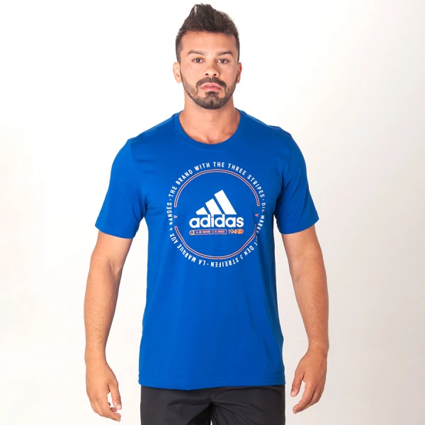 CAMISETA ADIDAS MH EMBLEM MASCULINA - Azul