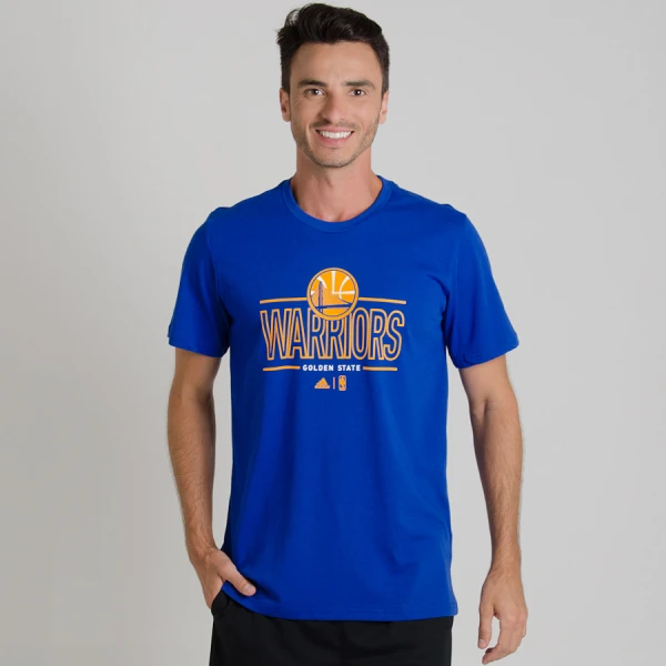 CAMISETA ADIDAS NBA WARRIORS MASCULINA - Azul