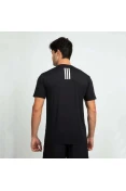 CAMISETA ADIDAS OWN THE RUN 3 LISTRAS MASCULINA - Preto CAMISETA ADIDAS OWN THE RUN 3 LISTRAS MASCULINA - Preto