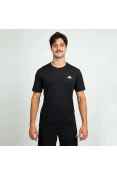 CAMISETA ADIDAS OWN THE RUN 3 LISTRAS MASCULINA - Preto