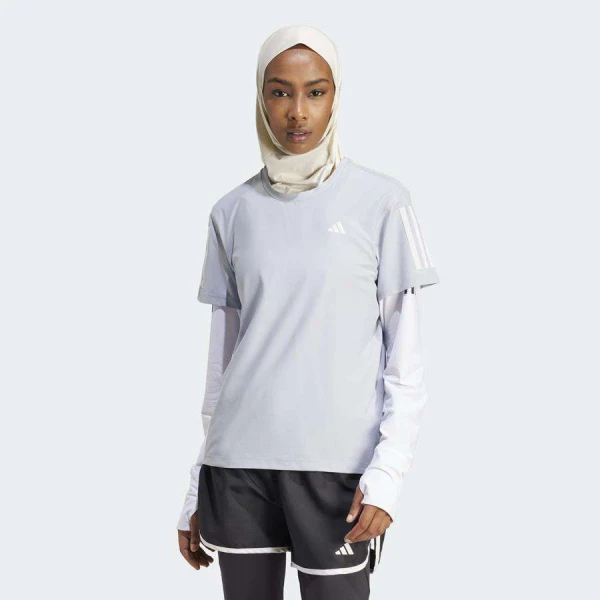 CAMISETA ADIDAS OWN THE RUN BASE FEMININA - Cinza