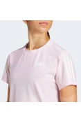 CAMISETA ADIDAS OWN THE RUN BASE FEMININA - Rosa/branco CAMISETA ADIDAS OWN THE RUN BASE FEMININA - Rosa/branco