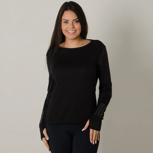 CAMISETA ADIDAS RESPONSE MANGA LONGA FEMININA - Preto