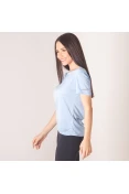 CAMISETA ADIDAS RUN FEMININA - Azul celeste CAMISETA ADIDAS RUN FEMININA - Azul celeste