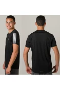 CAMISETA ADIDAS RUNNING 3S MASCULINA - Preto CAMISETA ADIDAS RUNNING 3S MASCULINA - Preto