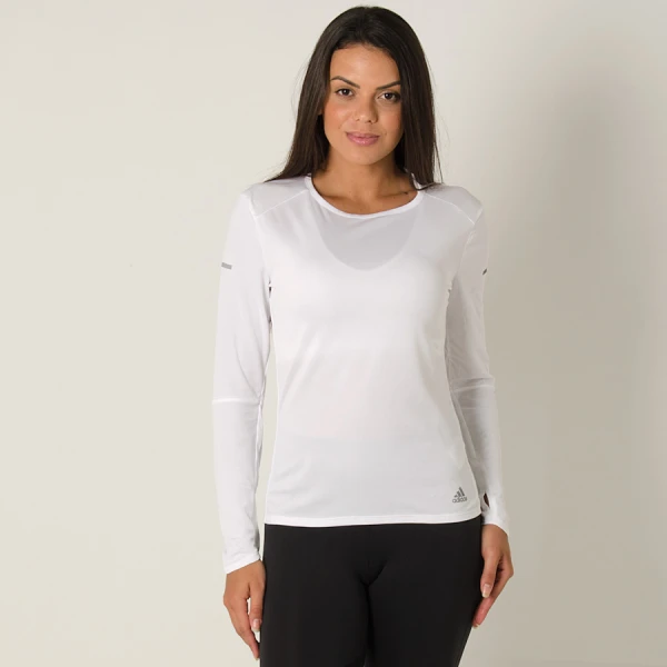 CAMISETA ADIDAS RUNNING MANGA LONGA FEMININA - Branco