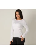 CAMISETA ADIDAS RUNNING MANGA LONGA FEMININA - Branco CAMISETA ADIDAS RUNNING MANGA LONGA FEMININA - Branco
