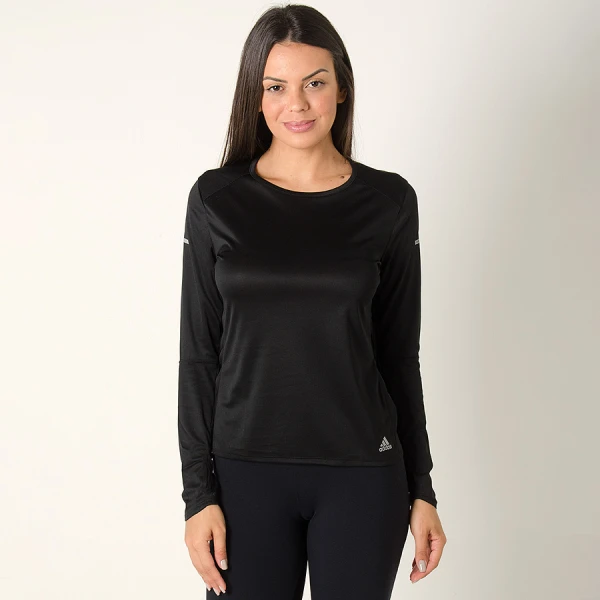 CAMISETA ADIDAS RUNNING MANGA LONGA FEMININA - Preto
