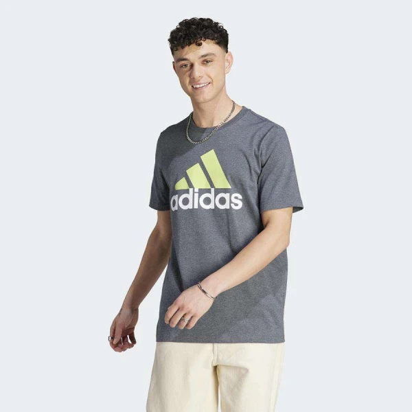 CAMISETA ADIDAS SINGLE JERSEY BIG LOGO MASCULINA - Grafite/verde