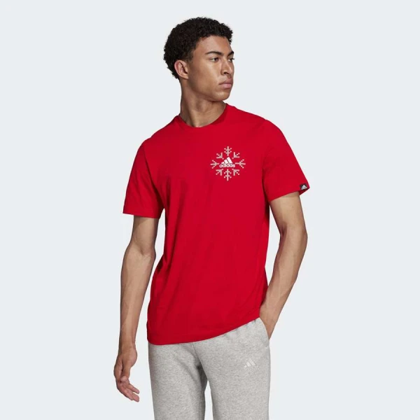CAMISETA ADIDAS SNWFLK T MASCULINA - Vermelho