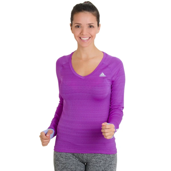 CAMISETA ADIDAS SUPERNOVA MANGA LONGA FEMININA - Roxo/prata