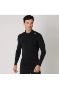 CAMISETA ADIDAS TF BASE WARM MOCK TECHFIT MANGA LONGA MASCULINA - Preto CAMISETA ADIDAS TF BASE WARM MOCK TECHFIT MANGA LONGA MASCULINA - Preto