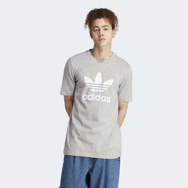 CAMISETA ADIDAS TREFOIL TSHIRT MASCULINA - Cinza/branco