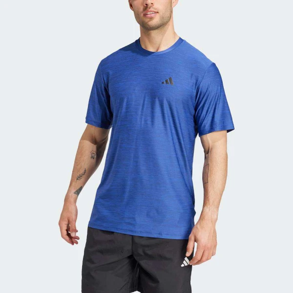 CAMISETA ADIDAS TREINO ALONGAMENTO TRAIN ESSENTIAL MASCULINA - Azul