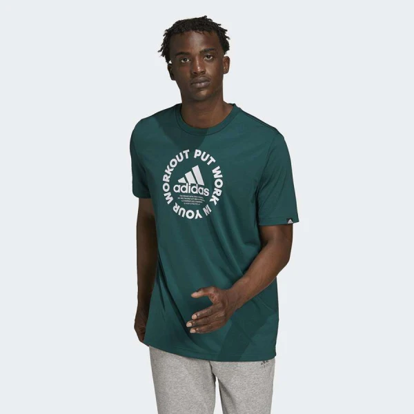 CAMISETA ADIDAS WORKOUT MASCULINA - Verde