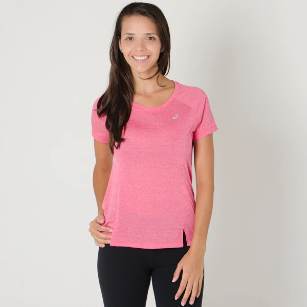 CAMISETA ASICS BASIC HEATHER TEE FEMININA - Pink