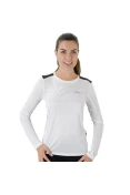 CAMISETA ASICS CORE MESH LS FEMININA - Branco/preto CAMISETA ASICS CORE MESH LS FEMININA - Branco/preto