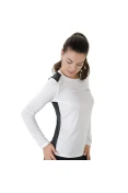 CAMISETA ASICS CORE MESH LS FEMININA - Branco/preto CAMISETA ASICS CORE MESH LS FEMININA - Branco/preto