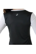 CAMISETA ASICS CORE MESH LS FEMININA - Branco/preto CAMISETA ASICS CORE MESH LS FEMININA - Branco/preto