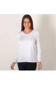 CAMISETA ASICS CORE PA LS MANGA LONGA FEMININA - Branco CAMISETA ASICS CORE PA LS MANGA LONGA FEMININA - Branco