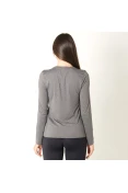CAMISETA ASICS CORE PA LS MANGA LONGA FEMININA - Grafite CAMISETA ASICS CORE PA LS MANGA LONGA FEMININA - Grafite