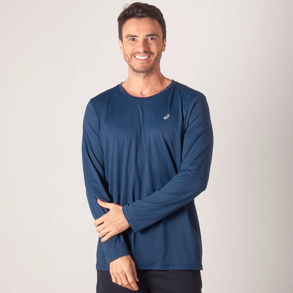 CAMISETA ASICS CORE PA MANGA LONGA MASCULINA - Marinho