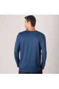 CAMISETA ASICS CORE PA MANGA LONGA MASCULINA - Marinho CAMISETA ASICS CORE PA MANGA LONGA MASCULINA - Marinho