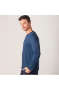 CAMISETA ASICS CORE PA MANGA LONGA MASCULINA - Marinho CAMISETA ASICS CORE PA MANGA LONGA MASCULINA - Marinho
