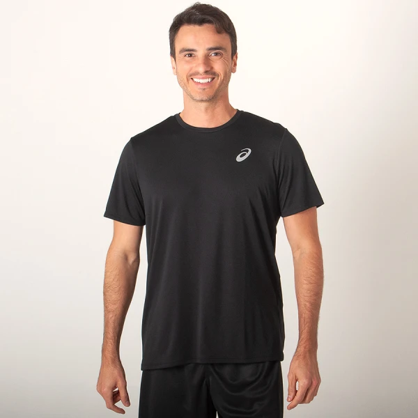 CAMISETA ASICS CORE RUNNING PES SS TEE MASCULINA - Preto