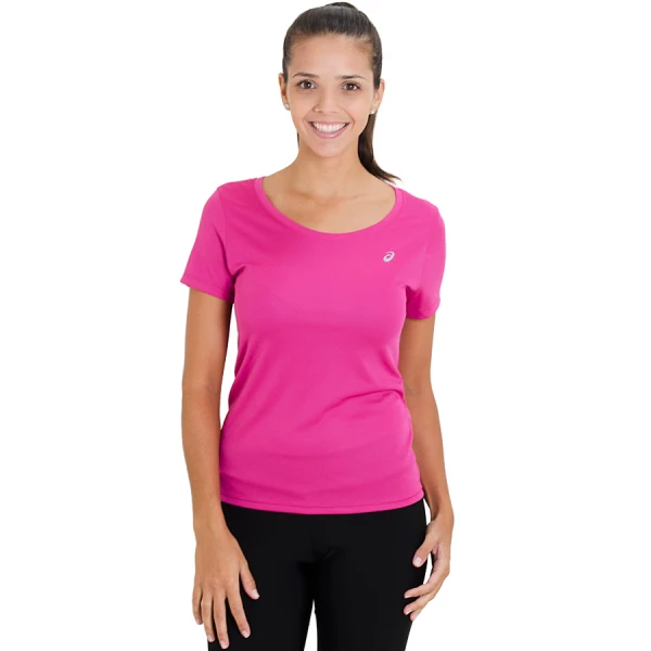 CAMISETA ASICS FAVORITE 2 SS FEMININA - Pink/roxo