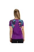 CAMISETA ASICS FAVORITE SS FEMININA - Roxo/verde CAMISETA ASICS FAVORITE SS FEMININA - Roxo/verde