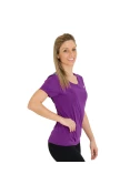 CAMISETA ASICS FAVORITE SS FEMININA - Roxo/verde CAMISETA ASICS FAVORITE SS FEMININA - Roxo/verde