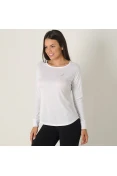 CAMISETA ASICS HEXAGON LS MANGA LONGA FEMININA - Branco CAMISETA ASICS HEXAGON LS MANGA LONGA FEMININA - Branco