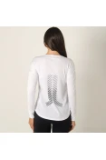 CAMISETA ASICS HEXAGON LS MANGA LONGA FEMININA - Branco CAMISETA ASICS HEXAGON LS MANGA LONGA FEMININA - Branco