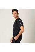 CAMISETA ASICS LEGENDS HEX SS TEE MASCULINA - Preto CAMISETA ASICS LEGENDS HEX SS TEE MASCULINA - Preto