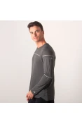 CAMISETA ASICS LITE SHOW MANGA LONGA MASCULINA - Grafite CAMISETA ASICS LITE SHOW MANGA LONGA MASCULINA - Grafite