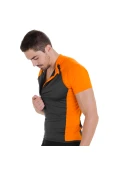 CAMISETA ASICS PES BIKE SS MASCULINA - Chumbo/laranja CAMISETA ASICS PES BIKE SS MASCULINA - Chumbo/laranja