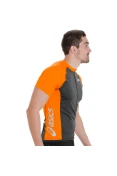 CAMISETA ASICS PES BIKE SS MASCULINA - Chumbo/laranja CAMISETA ASICS PES BIKE SS MASCULINA - Chumbo/laranja