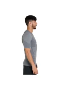 CAMISETA ASICS SEAMLESS SS COMPRESSÃO MASCULINA - Cinza CAMISETA ASICS SEAMLESS SS COMPRESSÃO MASCULINA - Cinza
