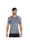 CAMISETA ASICS SEAMLESS SS COMPRESSÃO MASCULINA - Cinza CAMISETA ASICS SEAMLESS SS COMPRESSÃO MASCULINA - Cinza