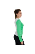 CAMISETA ASICS SPORTS MESH LS MANGA LONGA FEMININA - Verde/branco CAMISETA ASICS SPORTS MESH LS MANGA LONGA FEMININA - Verde/branco