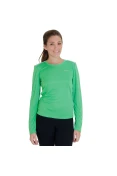 CAMISETA ASICS SPORTS MESH LS MANGA LONGA FEMININA - Verde/branco