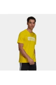 CAMISETA BOX ESTAMPADA BRUSHSTROKE LOGO ADIDAS MASCULINA - Amarelo CAMISETA BOX ESTAMPADA BRUSHSTROKE LOGO ADIDAS MASCULINA - Amarelo