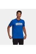 CAMISETA BOX ESTAMPADA BRUSHSTROKE LOGO ADIDAS MASCULINA - Azul