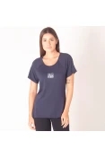 CAMISETA COLCCI ESTAMPADA GOLA REDONDA FEMININA - Marinho CAMISETA COLCCI ESTAMPADA GOLA REDONDA FEMININA - Marinho