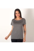 CAMISETA COLCCI ESTAMPADA GRAFITE FEMININA - Grafite CAMISETA COLCCI ESTAMPADA GRAFITE FEMININA - Grafite