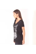 CAMISETA COLCCI ESTAMPADA PRETA FEMININA - Preto